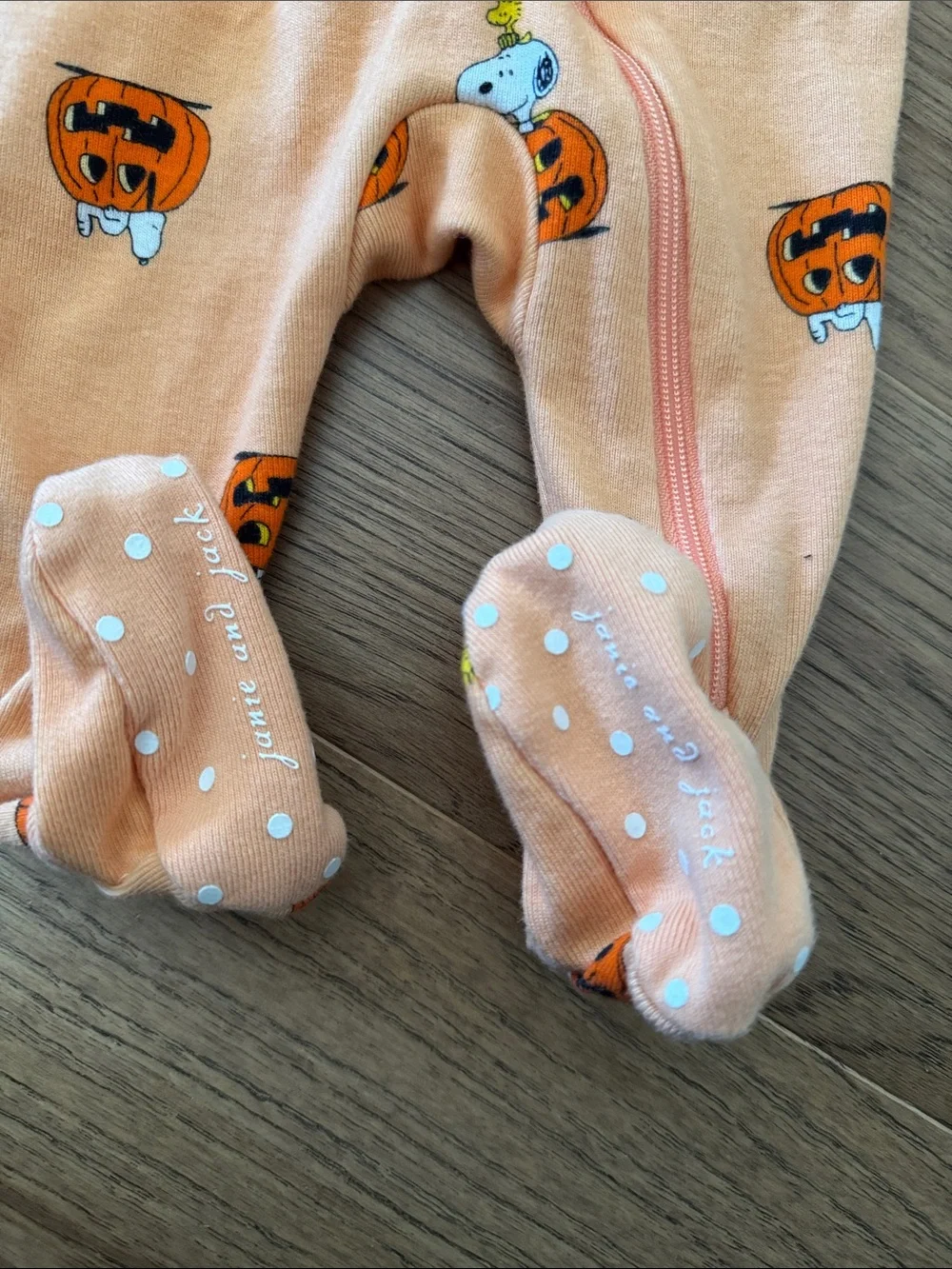 Janie & Jack Infant Snoopy Halloween Footed Pajama, size 3-6M